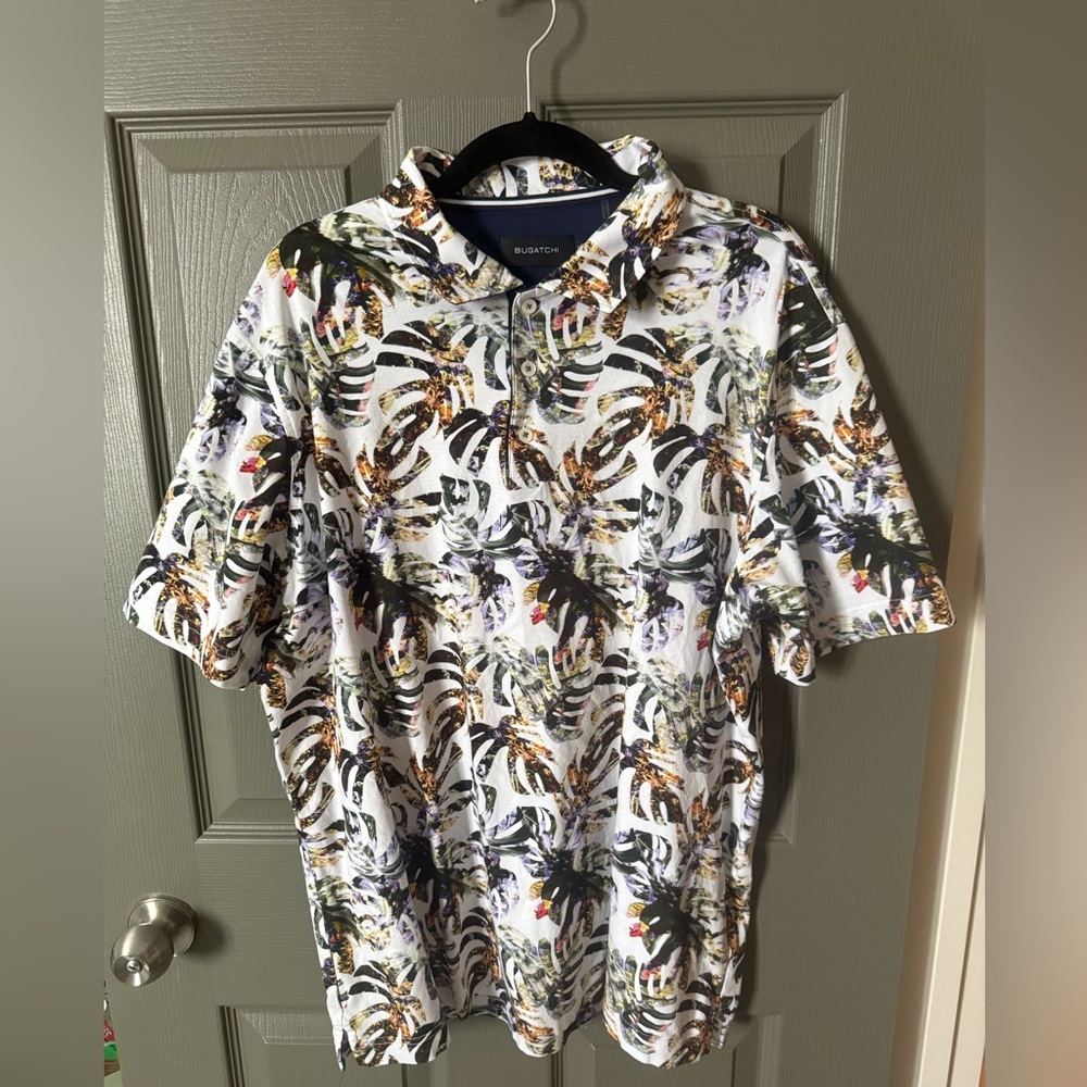 Bugatchi Men's Colorful Tropical Polo
